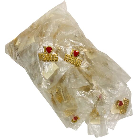 Wholesale Lot of 65 I LOVE TENNIS Pins - New Jw947 - Picture 2 of 9